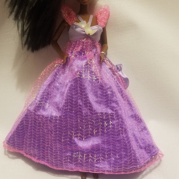 Barbie Other - Fabulous vtg purple Barbie doll's gown w evening bag